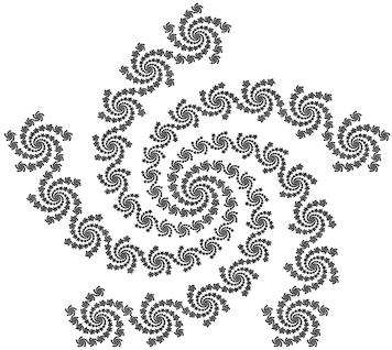 Pentagon Spiral of Pentagon Spirals Fractal (Source Code) – Python and ...